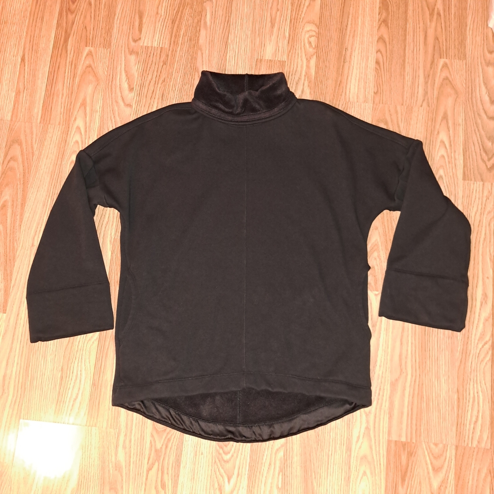 Athleta Sz S Cozy Karma Funnel Neck Inside Warm And Fuzzy Oversize Sweatshirt - Picture 2 of 12